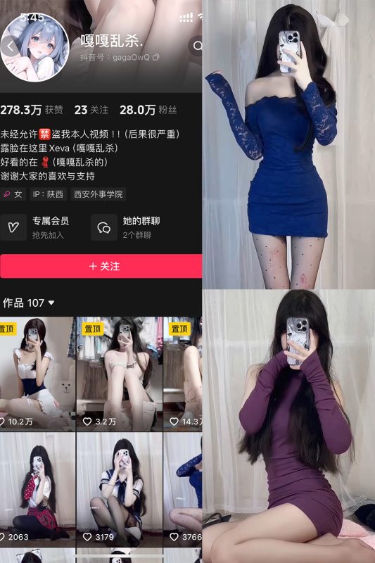 抖音 嘎嘎乱杀 铁粉空间 NO.001期 【23P7V】-cos领域