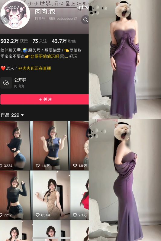 抖音 肉肉.包 岛遇 NO.001期 【15P2V】-cos领域